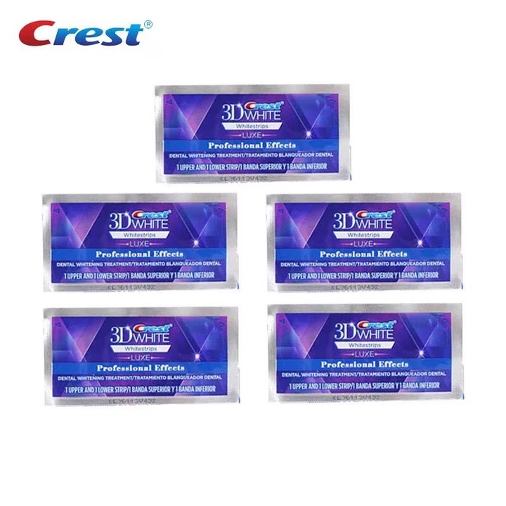 Комплект от 10 лепенки за избелване на зъби Crest 3D White Professional Effects, 5 дни лечение - 5 сашета