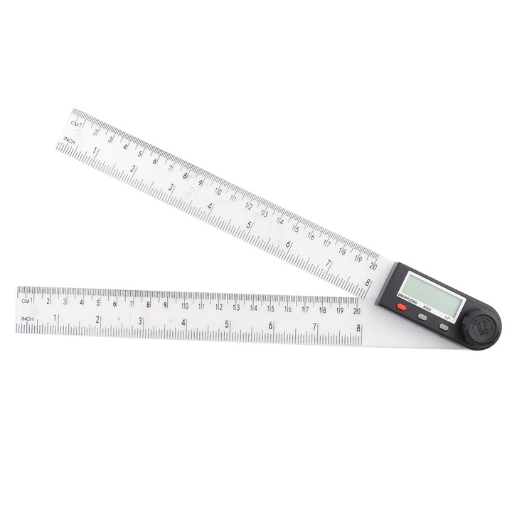 Protractor digital Enforose, 0-200mm, 0-360 grade, plastic, cu display digital