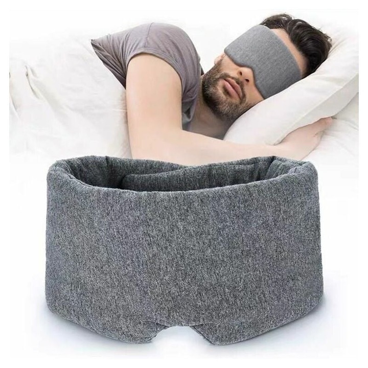 Masca de ochi incalzita, AMRINUGL, ajustabila, blocare lumina, lavabila, pentru calatorii si relaxare