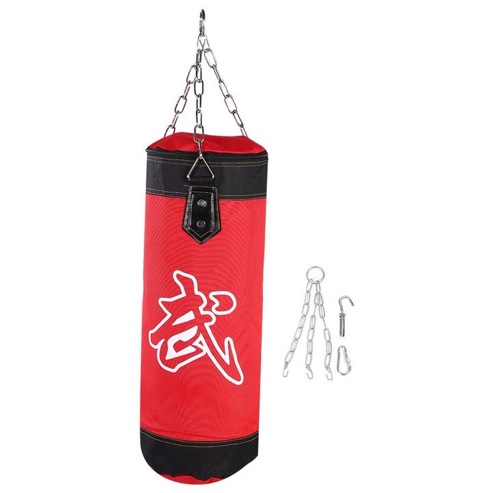 Sac de antrenament gol pentru box, rosu, 30x60cm