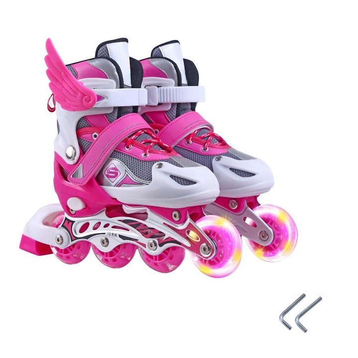 Lány görkorcsolya, Enforose, tripla védelem, PU kerekek, állítható méret