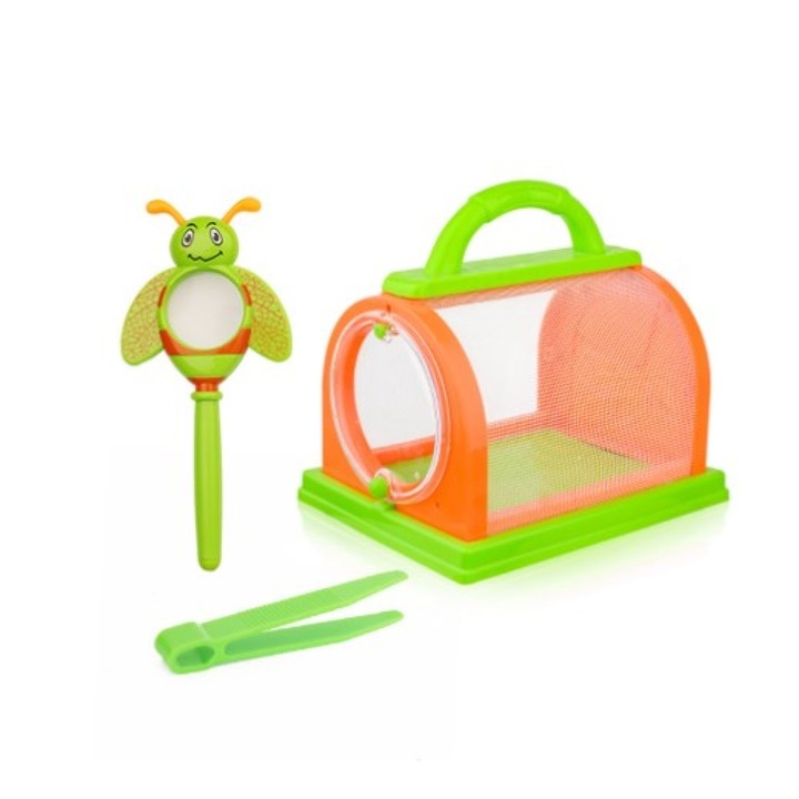 Kit de Capturare Enforose pentru Observarea Faunei, Portabil, Dimensiune Mare, Portocalie si Verde