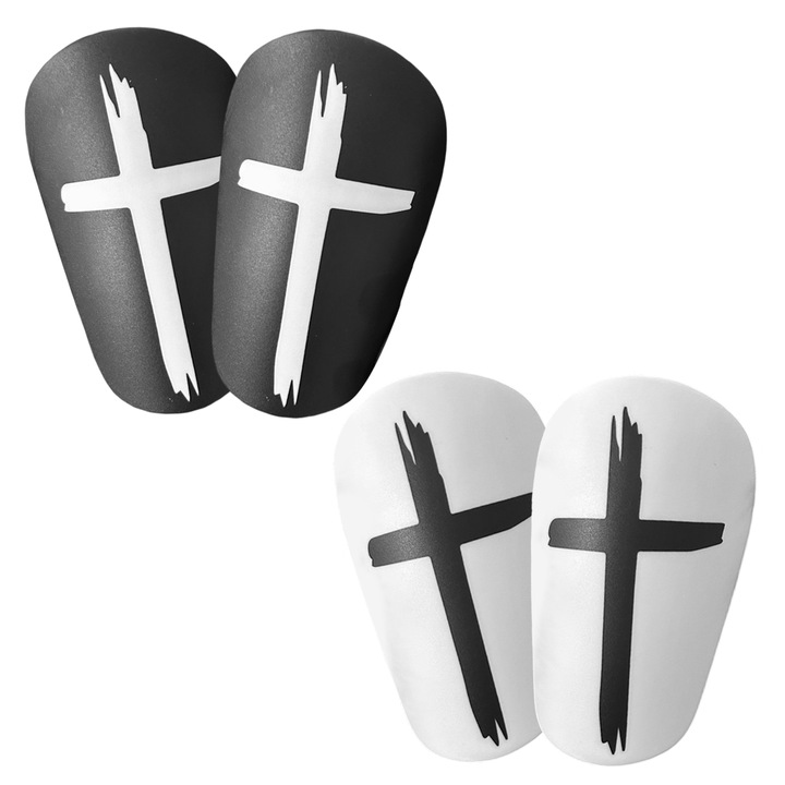 Set 2 Pairs Aparatori Mini Fotbal, Enforose, Negru si Alb, 5x8cm, 6x10cm