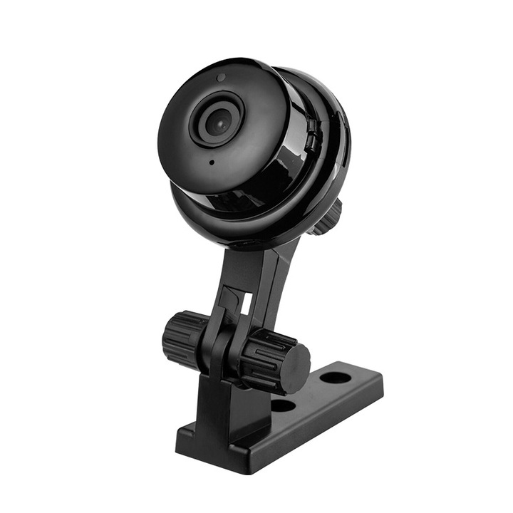 Камера за наблюдение, QttvbTna, V380, HD, Безжична, WiFi, Черна