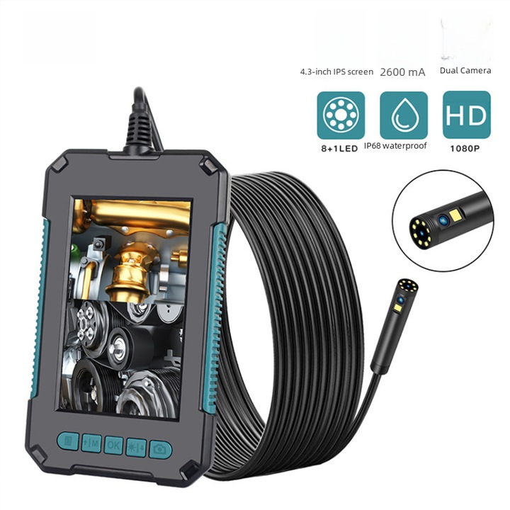 Индустриален ендоскопски комплект QttvbTna, 2 милиона, преносим, 9LED осветление