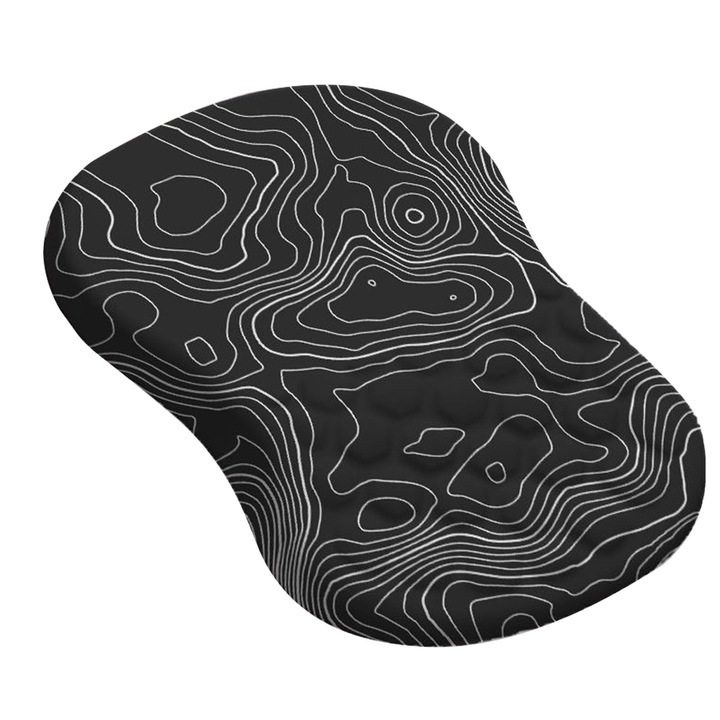 Mouse Pad Zeaicos, negru, 30x20cm, din silicon, cu suport pentru incheietura