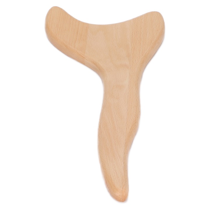 Bükk kaparódeszka Kiváló fa Guasha masszázseszköz nyakra, testre, meridiánra