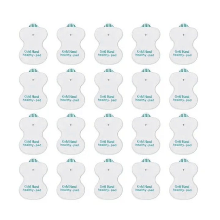 Jormftte öntapadó, újrafelhasználható elektroterápiás tapaszok, 20 darabos készlet, szilikon, gél, 20x10cm