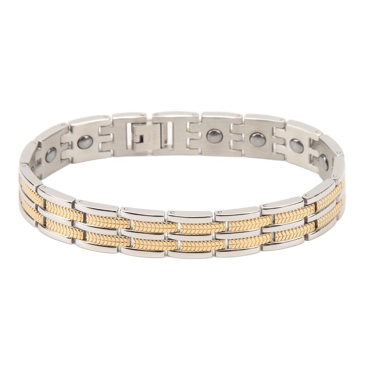 Karkötő, kőből, Jormftte, elegáns design, ezüst/arany