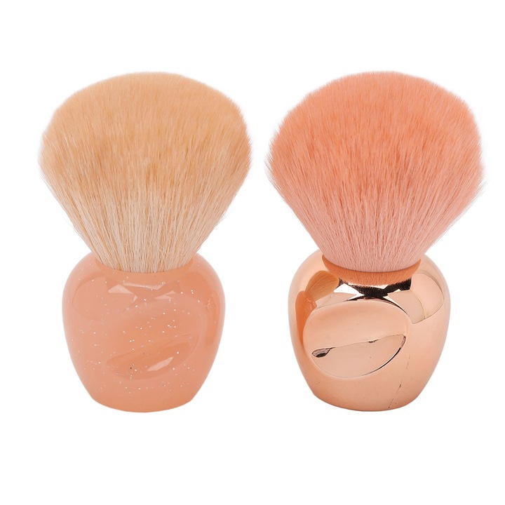 Set 2 Pensule pentru Pudra, Zeaicos, Sintetic, Multicolor, 1 nuanta