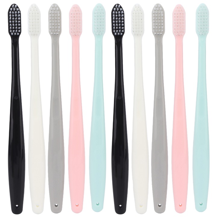 10 darab puha sörtéjű fogkefe készlet, Jormftte, védőfejes kialakítás, érzékeny fogakhoz