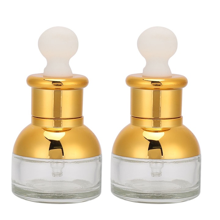 2 db pipettás üvegpalack készlet, Jormftte, 20 ml, átlátszó, könnyű