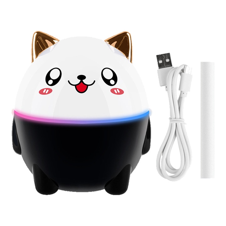 Mini asztali párásító, longziming, 230 ml-es űrtartalom, panda dizájn, hordozható