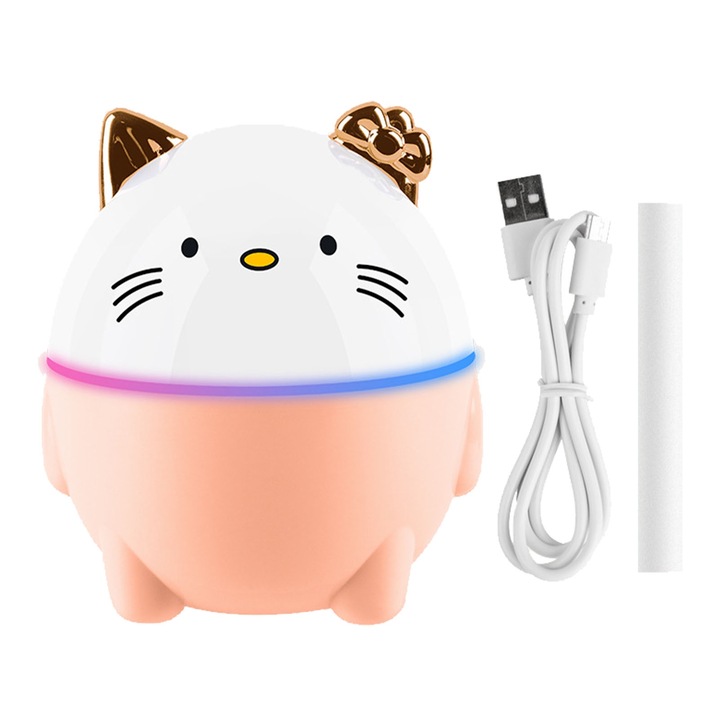 Asztali párásító, longziming, 230 ml-es űrtartalom, állatmintás, hordozható, műanyag