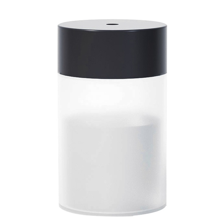 USB párásító, longziming, 220 ml-es űrtartalom, csendes kialakítás, éjszakai fénnyel, hordozható, fekete