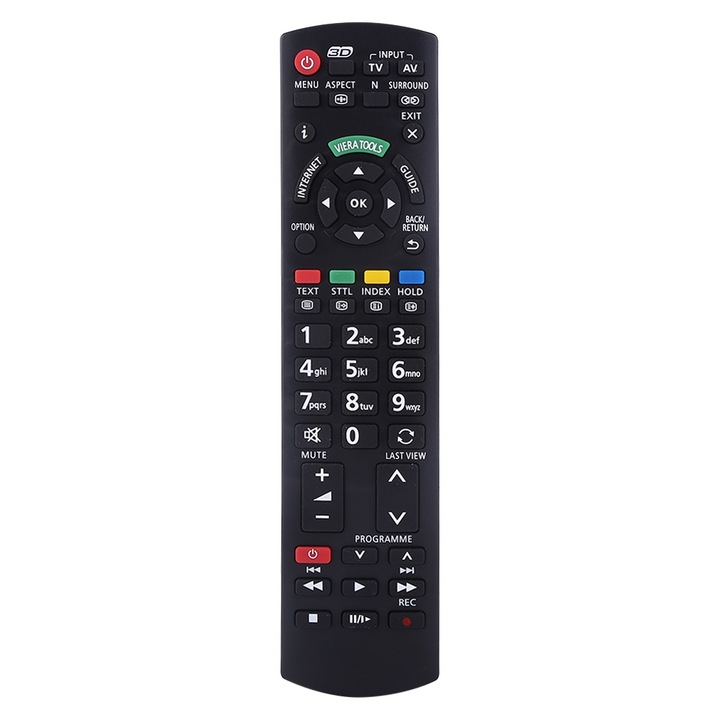 Telecomanda universala Enforose pentru TV, dimensiuni 21.4x5x2.5cm, culoare neagra, functionare simpla