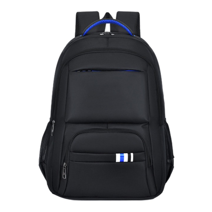 Rucsac unisex, Oxford, rezistent la apa, negru 46x32x18 cm