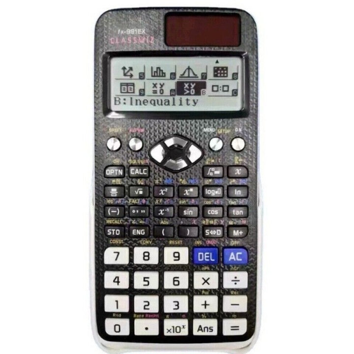 Калкулатор BGHYHYHI Classwiz Fx-991ex 552, Научен, естествен дисплей, разширени функции, USB свързаност
