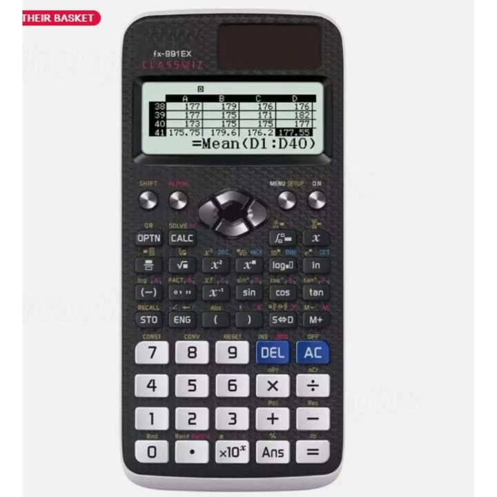 Калкулатор BGHYHYHI Fx-991ex, Усъвършенстван, научен, 552 функции, LCD дисплей с висока разделителна способност, компактен дизайн