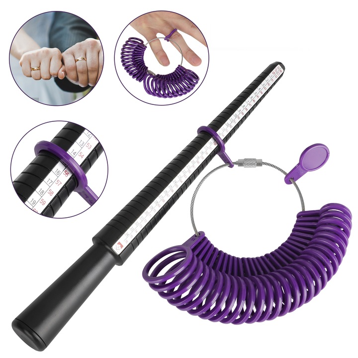 Gyűrűmérő eszköz, Jormftte, műanyag, könnyű, tartós