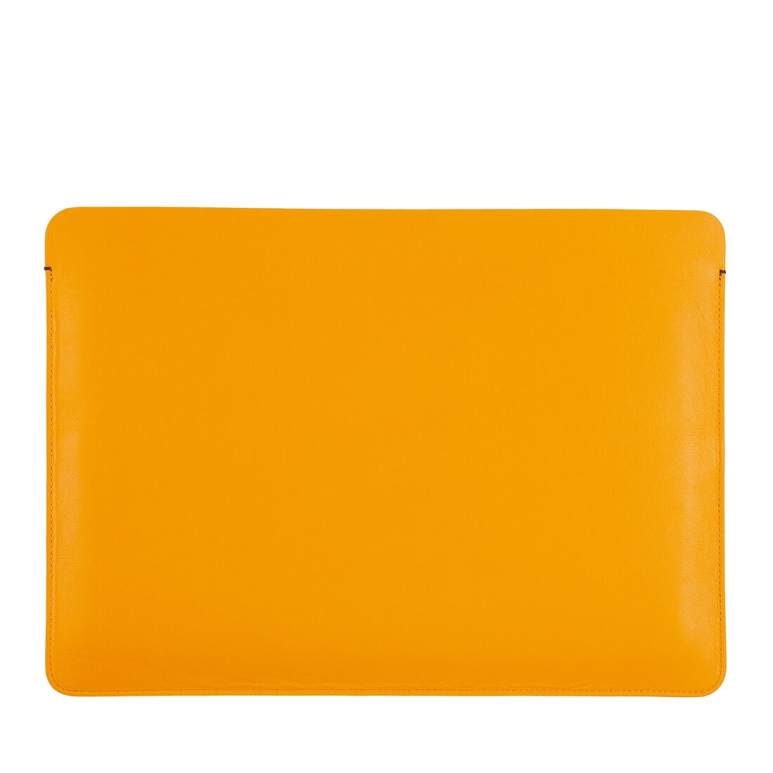 Husa pentru laptop, Dudu, Piele naturala, Pentru 13Inch, Negru/Galben