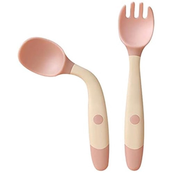 Gyermek evőeszköz készlet hordtáskával, Jormftte, rugalmas fogantyúk, biztonságos, alumínium, 2 db