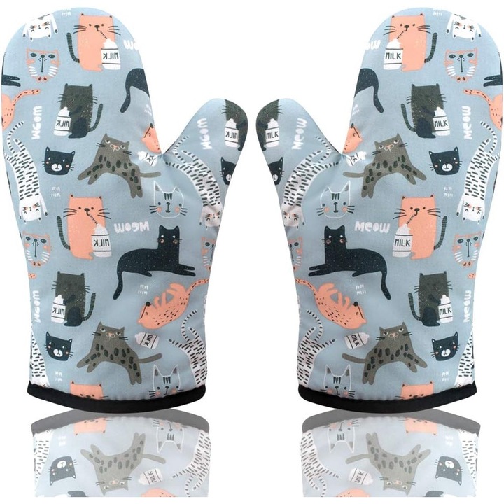 Jormftte sütőkesztyű, 2 darabos készlet, hőálló, tapadásmentes, sötét mahagóni