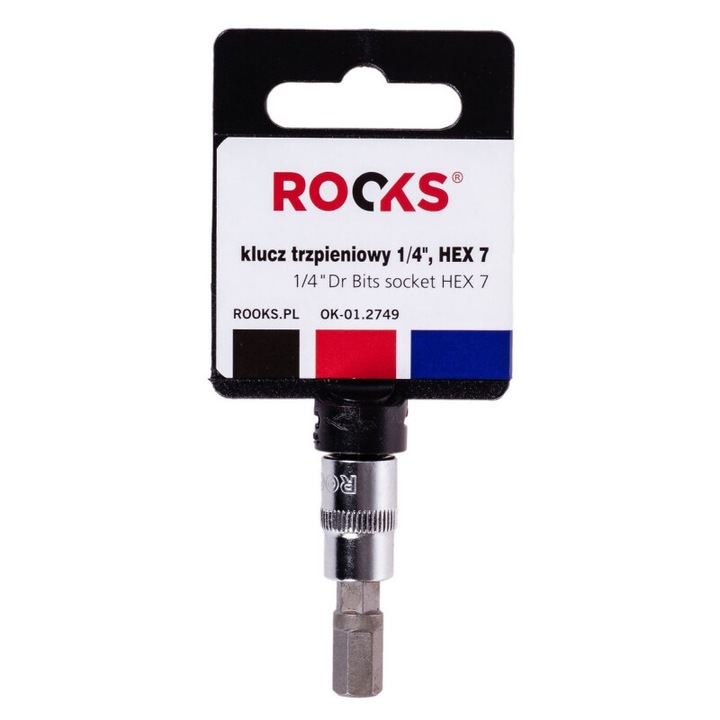 Cheie tubulara, 1/4", Rooks, otel S2, CRV50BV30, argintiu