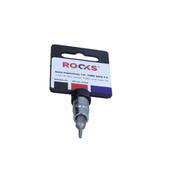 Cheie 1/4", Rooks, TORX SAFE T 8, din otel S2, CRV50BV30