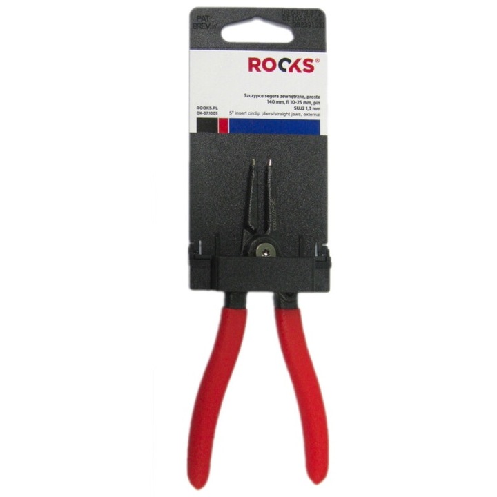 Rooks külső varrófogó, egyenes 140mm, átmérő 10-25mm, tű suj2 1,3mm