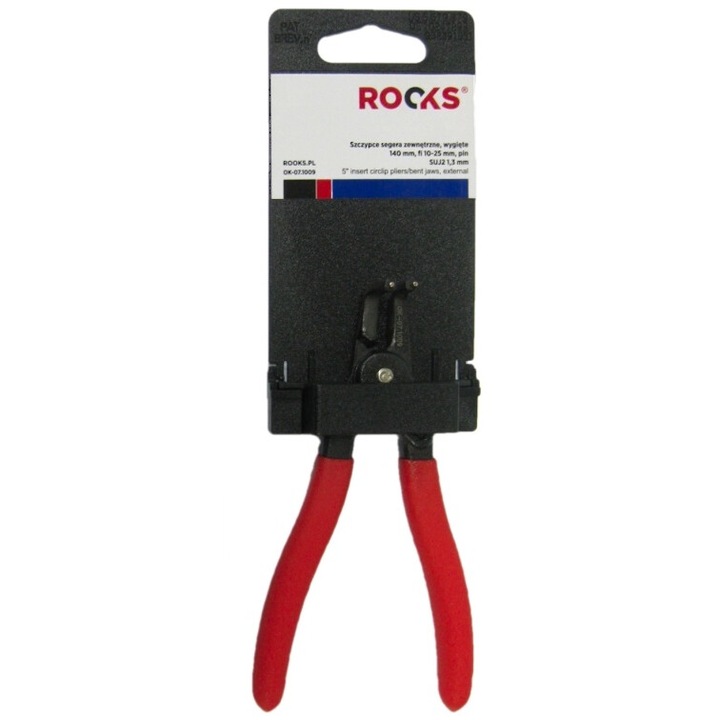 Rooks külső varrófogó, hajlított 140 mm, átmérője 10-25 mm, tű suj2 1,3 mm