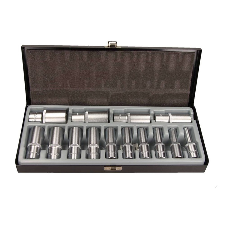 Set chei cu prize, 1/2", Selta, 14 piese