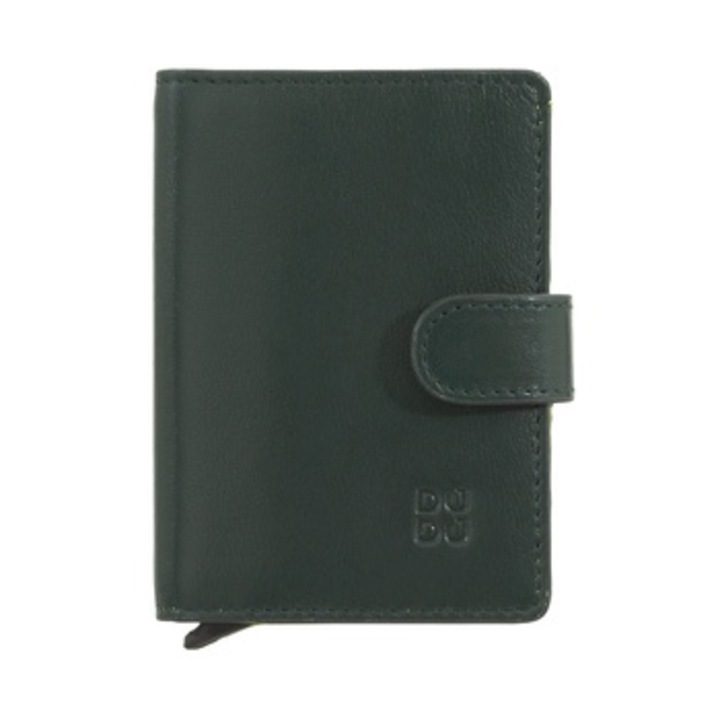 Pénztárca, Dudu, Valódi bőr, RFID védelem, 7.5x10x1.5cm, Többszínű