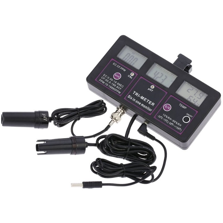 Termometru Meteo AMRINUGL, Data Logger pentru Monitorizarea Calitatii Apei, Wifi, Multiparametru, 10x15x22cm