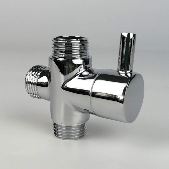 OEM 3 utas zuhany csaptelep, G1/2 sárgaréz adapter, króm, fürdőszobai kiegészítők