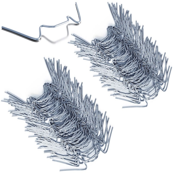 100 db 1,5 mm vastag W típusú rozsdamentes acél üvegkapocs üvegházhoz