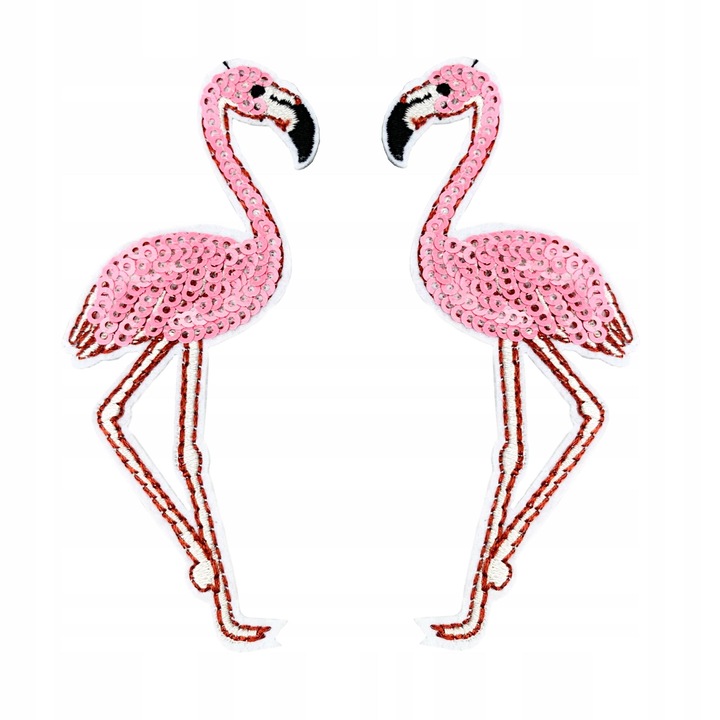 Petic Textil, Little Angel, C487, Flamingoo, paiete, 2 bucati, Roz
