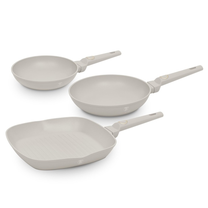Set 3 tigai Sahara Collection Berlinger Haus BH 8079, antaiderente, strat titan, crem