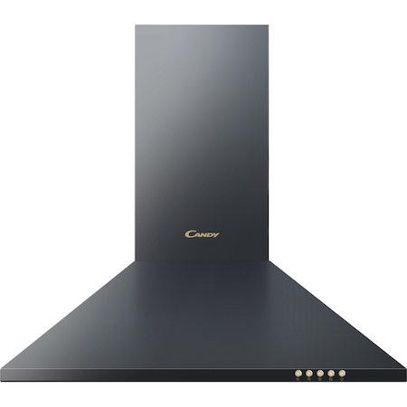 Hota incorporabila decorativa Candy CC 60GH, Capacitatea de aborbtie 423 mc/h, 1 motor, Filtru metalic, 60 cm, Negru