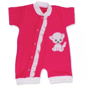 Salopeta de vara pentru bebelusi cu capse, 2 - 3 luni, roz Salopeta de vara pentru bebelusi cu capse, 2 - 3 luni, roz