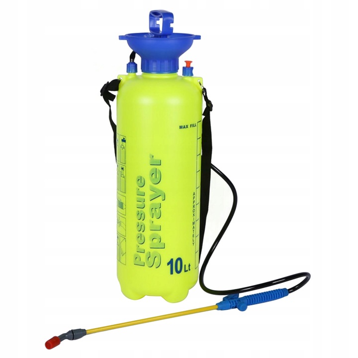 Градинска пръскачка Xtech, ръчна, 10L, здрава пластмаса, вградена ръчна помпа