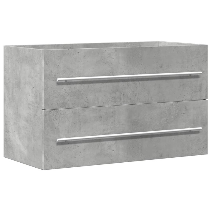 Dulap de chiuveta gri beton 80x38 vidaXL,5x48 cm lemn prelucrat, 15.15 Kg