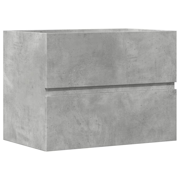 Dulap pentru baie vidaXL, gri beton, 60x38,5x45 cm, lemn prelucrat, 11.6 Kg