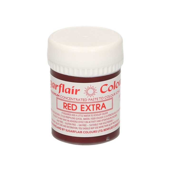 Colorant alimentar pasta Max Concentrate Extra Rosu 42g, Sugarflair