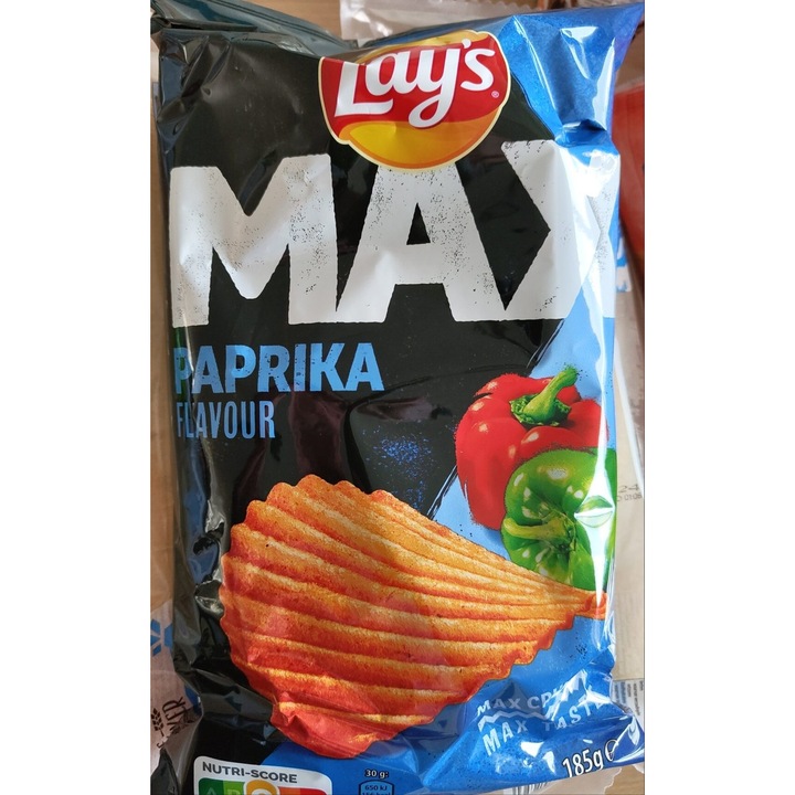 Chipsuri ondulate Lay's Maxx din cartofi, cu gust paprika 115g