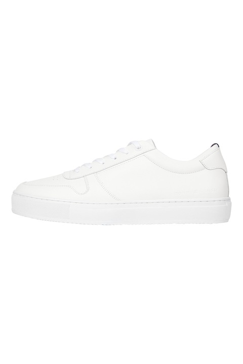 Tommy Hilfiger, Pantofi sport low-cut, Alb optic