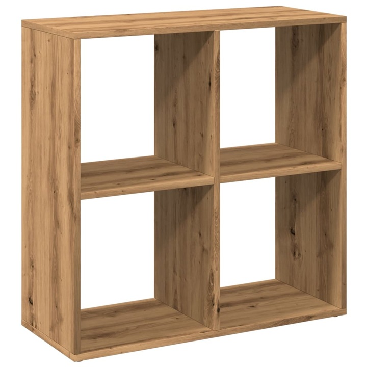 VidaXL kézműves tölgy színű fa elválasztó könyvespolc 69,5x29x69,5 cm 858011
