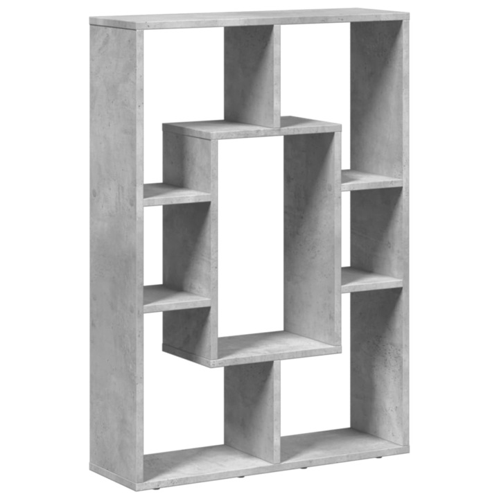 VidaXL betonszürke szerelt fa könyvespolc 63 x 20 x 90 cm 11.6 kg