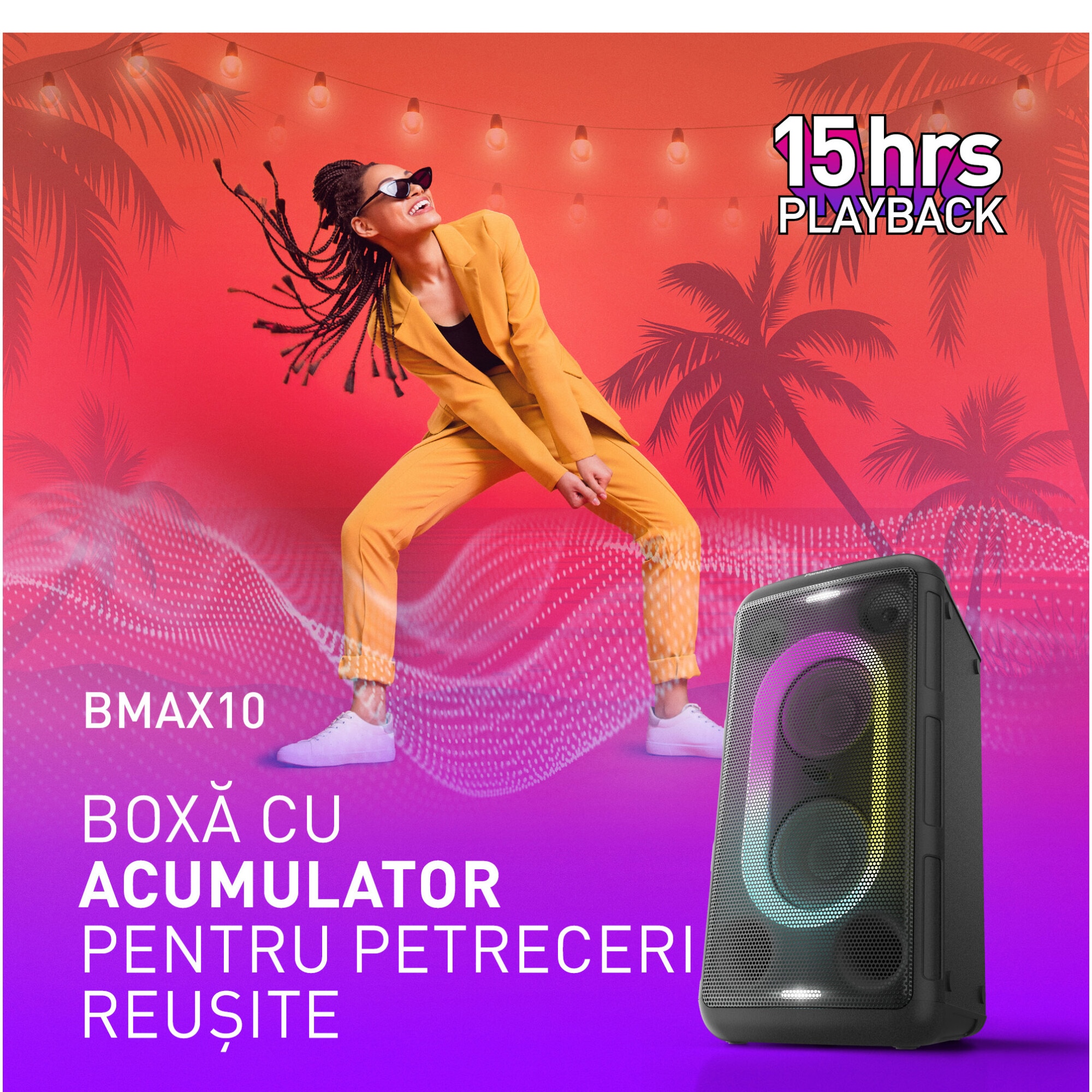 Sistem audio portabil Panasonic BMAX10E-K, 150W, Bluetooth, Multi