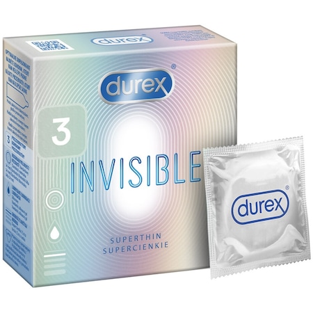 Primer Map Invisible Emag Set de 3 prezervative, Durex, Invisible - eMAG.ro